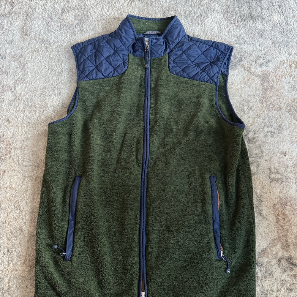 Peter Millar Quilted Green and Blue Vests
